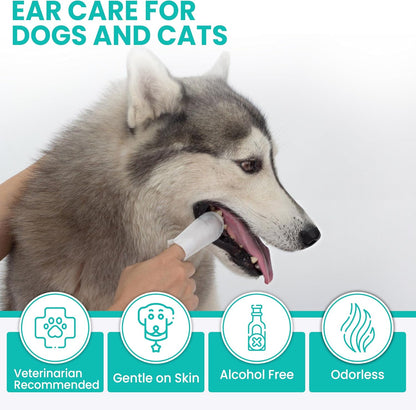 Dog Dental Wipes – 60 Count Natural Pet Dental Finger Wipes for Dogs, Cats – Odorless and Safe Dog and Cat Teeth Cleaning Wipes – Dental Wipes for Dogs Teeth Supports Dental Care, Gum Care