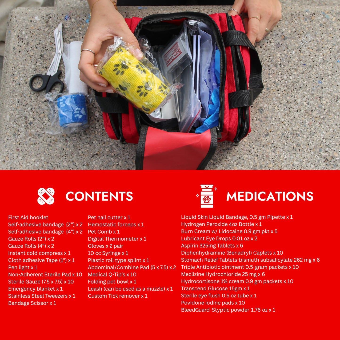 PetVet Medic Cat & Dog First Aid Kit with Thermometer. Chosen for real quality, fits naturally into