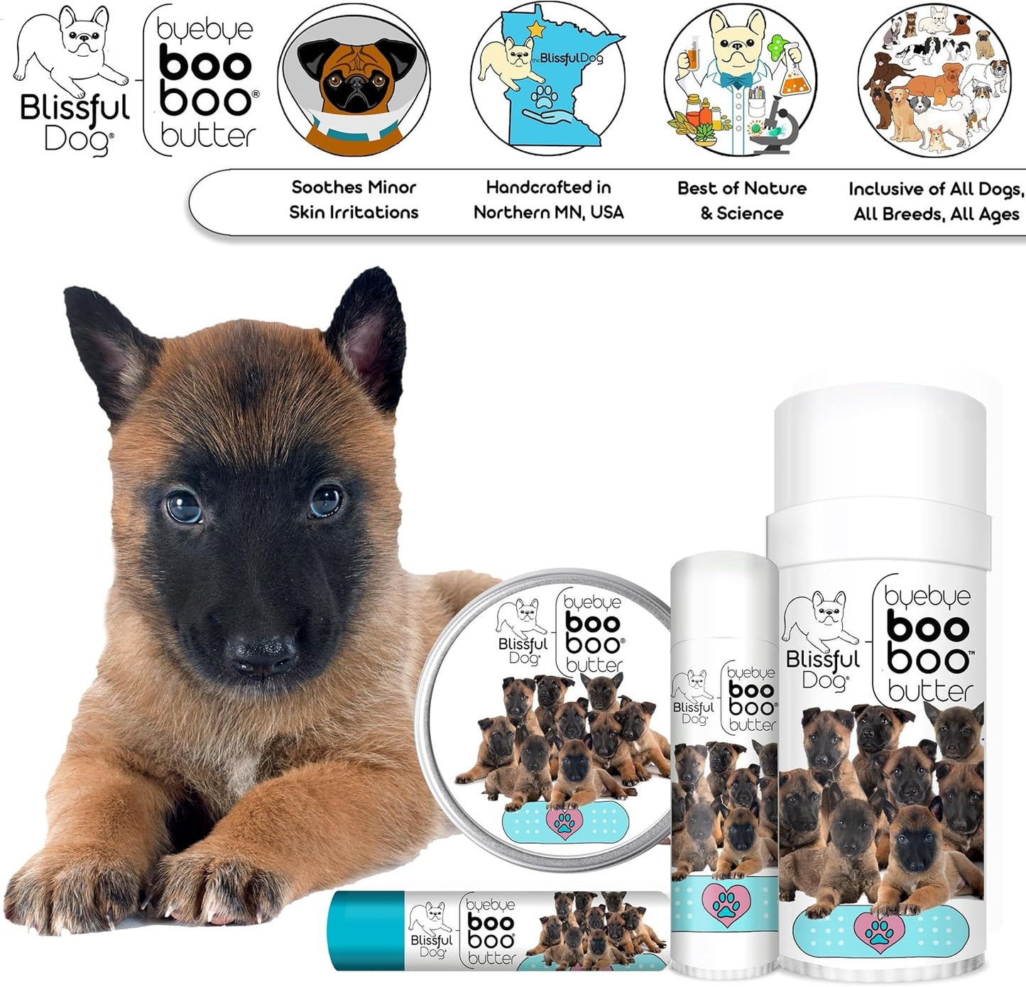 The Blissful Dog .50 oz Tube Belgian Malinois Booboo Butter