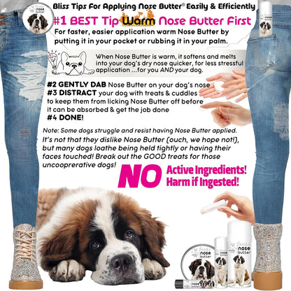 The Blissful Dog St. Bernard Nose Butter, Versatile Dog Nose Balm for Dry Nose, Handcrafted Nose Moisturizer, Easy-to-Apply Dog Essentials, Unscented, 2 oz.
