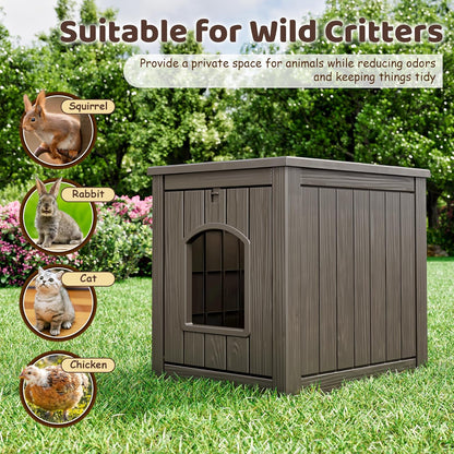 Outdoor & Indoor Dog House for Weatherproof and Stylish Furniture, Insulated Dog House Outdoor, Multi - Use for Small and Medium Dogs (Grey, 22.8" L × 17.7" W × 21.7" H)
