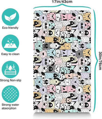 Pet Feeding Mat for Floors Waterproof Dog Mat for Food and Water Absorbent Quick Dry Non Slip mat for Cat Bowls
