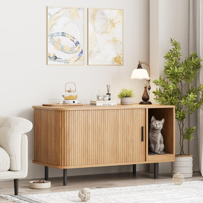 Halitaa 37.4" Cat Litter Box Enclosure with Scratch Pad. Chosen for real quality, fits naturally