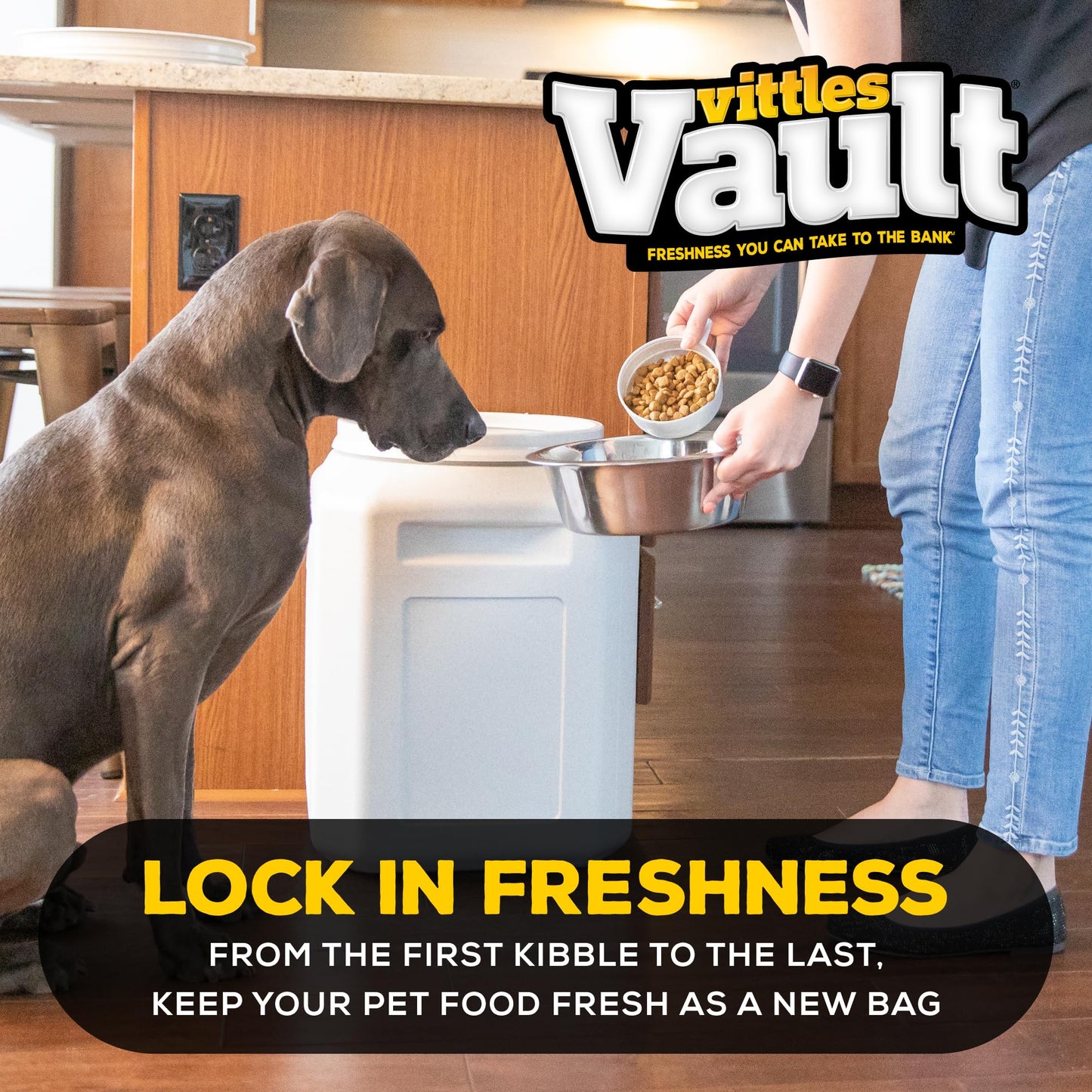 Vittles Vault Traditional Pet Food Storage Container. Chosen for real quality, fits naturally into