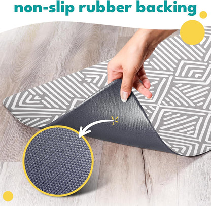 NALALAS Large Dog Mat for Food and Water, Cat Feeding Mat | Large Waterproof Dog Bowl Mat | Non-Slip Pet Food Mat for Floors | Pet Mats for Food and Water | Easy to Clean