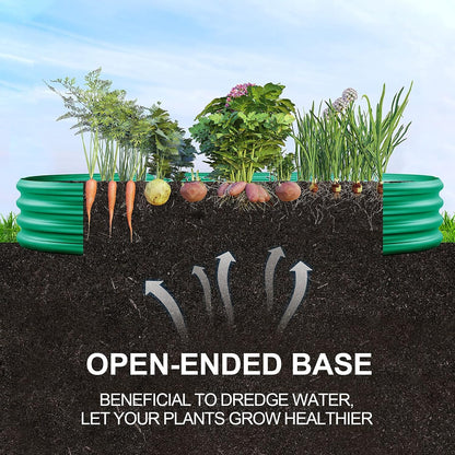 Land Guard Green Raised Bed, 6×3 ft Elevated Planter Box, Raised Beds for Gardening Vegetables（Green）…