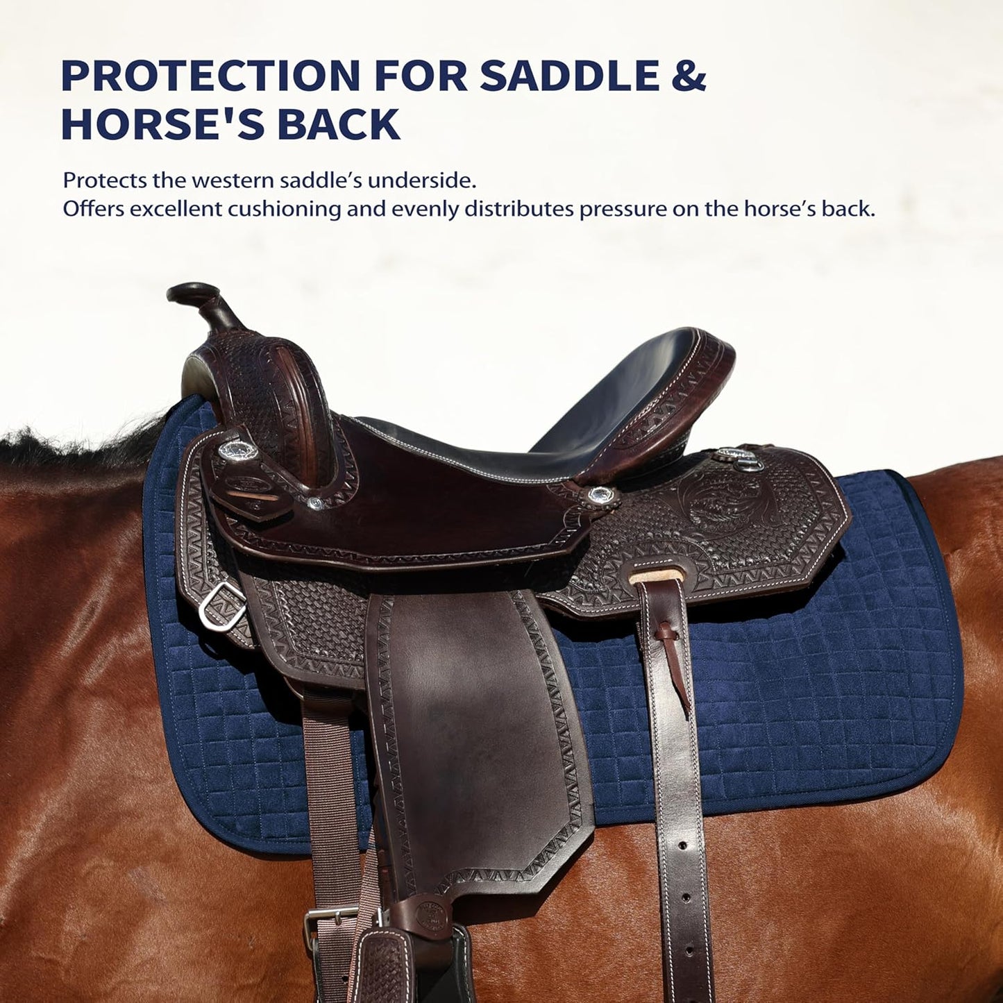 Tackmore Western Saddle Pad Breathable, Shock-Absorbing Saddle Pad