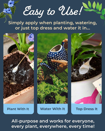 Organic Plant Magic - Truly Organic™ Fast-Acting Soluble Plant Food: All-Purpose Fertilizer Concentrate for All Flower Vegetable Herb Fruit Tree Shrub Container Garden & House Plants [5 lb Bucket]