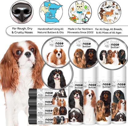The Blissful Dog Cavalier King Charles Spaniel Nose Butter, Versatile Dog Nose Balm for Dry Nose, Handcrafted Nose Moisturizer, Easy-to-Apply Dog Essentials, Unscented, 0.15 oz.