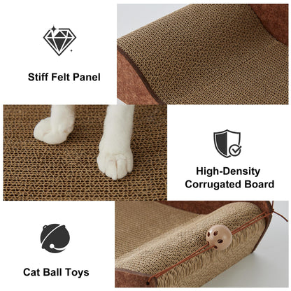 ZOMISIA 26'' Cardboard Cat Scratcher Bed. Chosen for real quality, fits naturally into modern pet