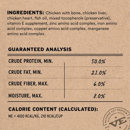 Vital Essentials Freeze-Dried Raw Chicken Meal or Mixer Dog Food Crunchy Mini Nibs, 14 oz