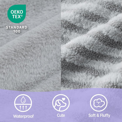 LE SURE Cute XL Dog Beds, Orthopedic Waterproof Dog Bed for Extra Large Dogs, Non-Slip Bottom and Egg-Crate Foam Big Pet Couch Sofa with Washable Removable Cover, Grey