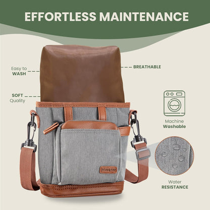 BEAU&FUR Dog Treat Pouch with Clicker for Training - Hands-Free Dog Treat Bag with Magnetic Closure, Built-in Poop Bag Holder Pocket