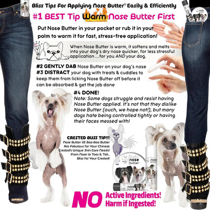 The Blissful Dog Chinese Crested Unscented Nose Butter, 4-Ounce