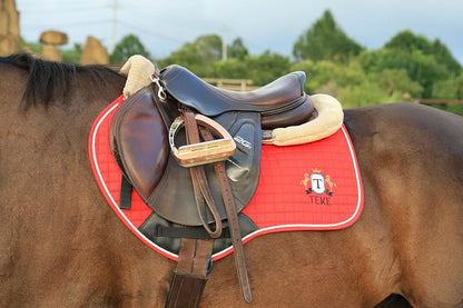 T TEKE Close Contact Saddle Pads,100% Cotton English Saddle Pads for Horses with Moisture-Wicking and Breathable Lining
