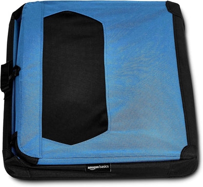 Amazon Basics Folding Portable Soft Pet Dog Crate Carrier Kennel, 36 x 24 x 24 inches, Blue