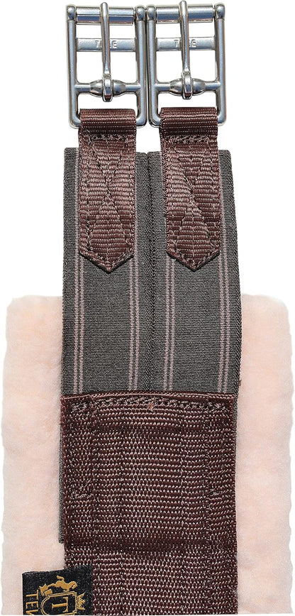 T TEKE Daily English Girths for Horses: Padded with Fleece, Double-Sided Heavy-Duty Elastic and Stainless Steel Buckles (Sizes 38”-56")"