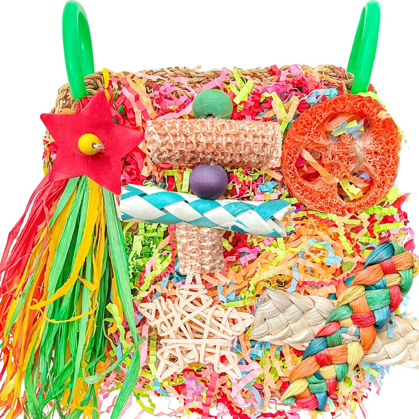 Bird Toys For Cockatiels, Tyotrbs Bird Toys For Conures Parakeet Toy BirdsToy For Parrots Birds Foraging Toy ParrotToys BirdCage Accessories Lovebird Cage Accessories for Small Birds