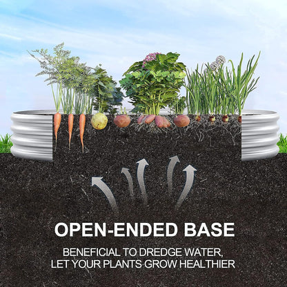 Land Guard 6ft Metal Raised Garden Bed，2 Pcs Galvanized Planter Raised Beds for Vegetables…………