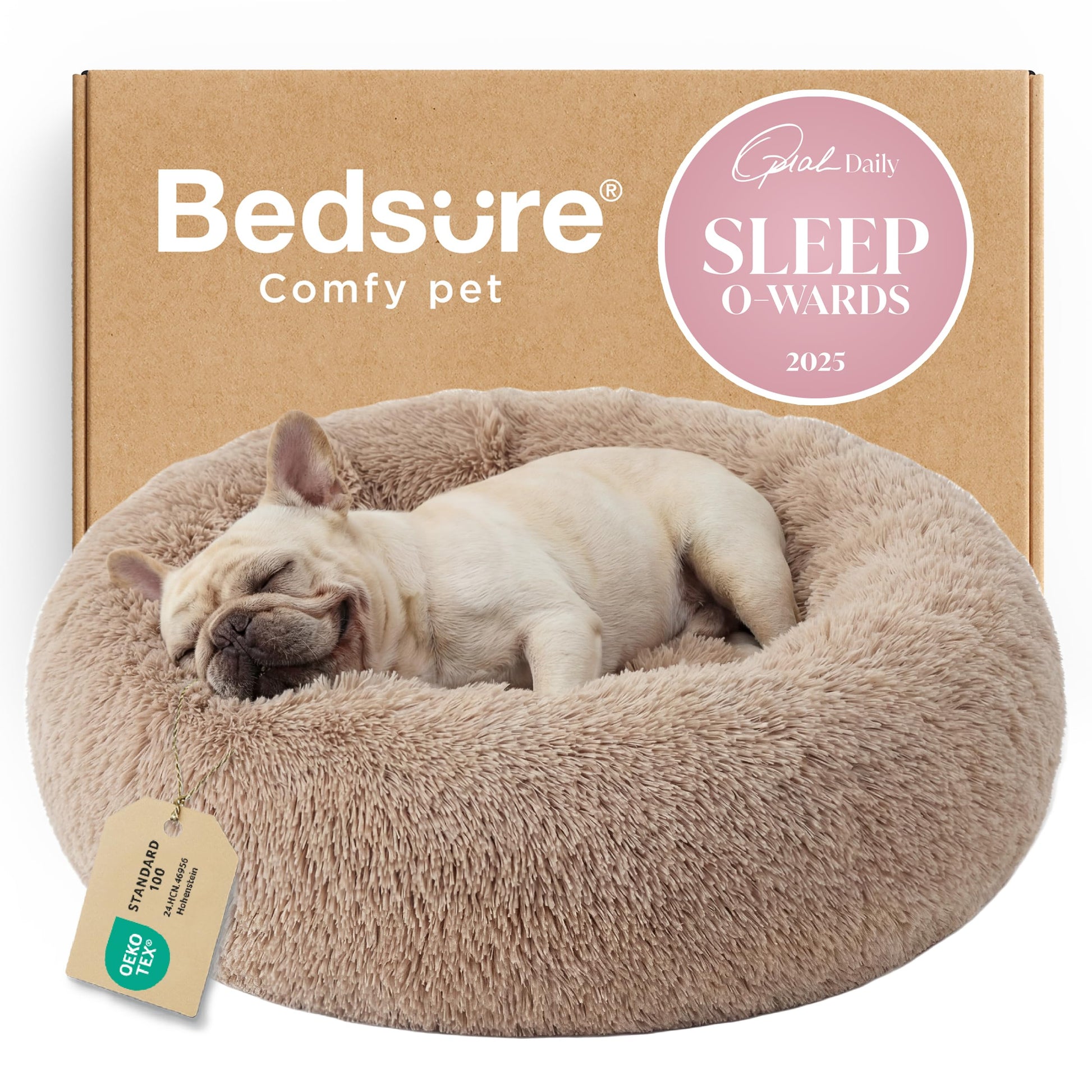 Bedsure Calming Dog Bed Medium Size Dog Donut Washable. Chosen for real quality, fits naturally