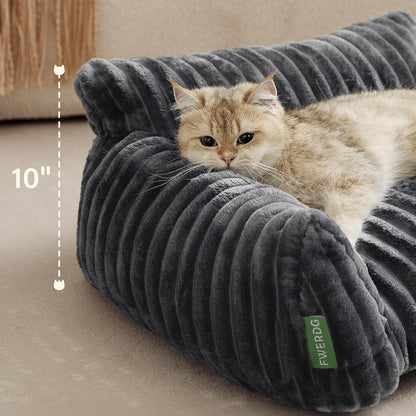 Cute Couch Bed for Pets, Supportive Cat Sofa for Indoor Cats, Medium Dog Sofa Bed for Medium Dogs, Grey, 30 inches