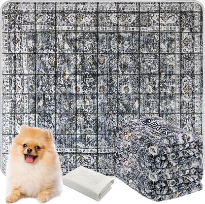 Washable Thickened Pee Pads for Dogs, 2 Pack (36"x42") Upgrade Reusable Puppy Pads with Non-Slip Rug, Super Absorbent Leakproof Puppy Training & Whelping Pads for Dogs, Doggie