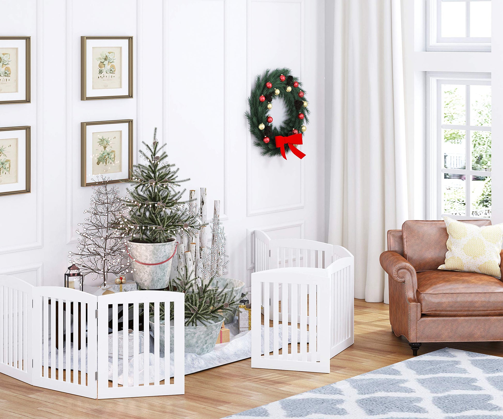PAWLAND Wooden Freestanding Foldable Pet Gate for Dog. Chosen for real quality, fits naturally into