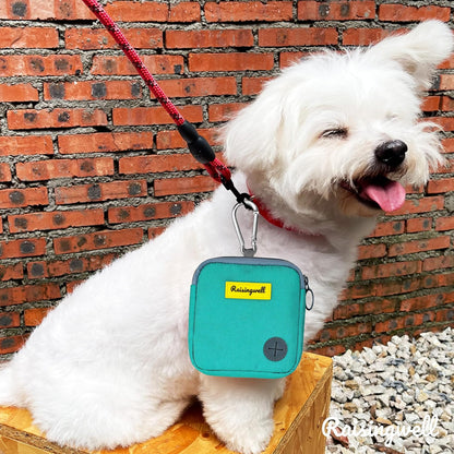 Dog Treat Pouch for Pet Walking and Training with Clicker Poop Bags Small Fanny Zipper Pack Holder for Puppy Snack Dispenser Kit for Leash and Outdoor Use （Green）