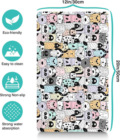 Pet Feeding Mat for Floors Waterproof Dog Mat for Food and Water Absorbent Quick Dry Non Slip mat for Cat Bowls