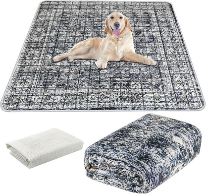 Extra Large Washable Pee Pads for Dogs (72"x72"), Upgrade Reusable Puppy Pads with Non-Slip Rug Pad, Super Thickening Absorbent Leakproof Dog Traning Pads Whelping Pad for Dogs, Doggie