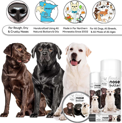 The Blissful Dog Labrador Retriever Nose Butter, Versatile Dog Nose Balm for Dry Nose, Handcrafted Nose Moisturizer, Easy-to-Apply Dog Essentials, Unscented, 8 oz.
