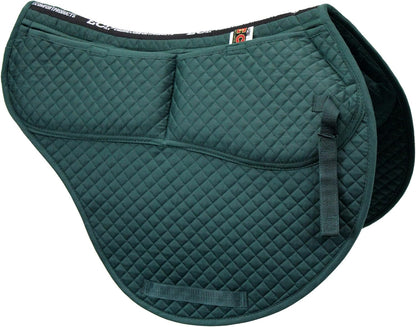 ECP Equine Comfort Products All-Purpose Contoured Correction Saddle Pad with Adjustable Memory Foam Inserts for Custom Support, Non-Slip, Shock Absorbing, 22” Spine, 19.5” Drop