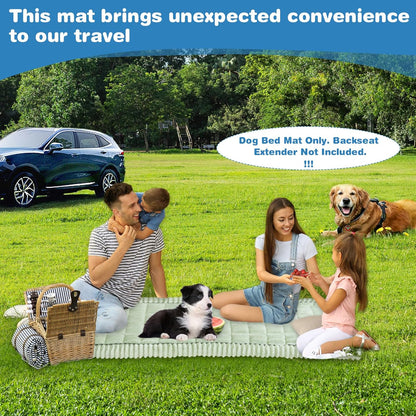 VClife Dog Car Seat Cover for Backseat Extender, Anti Slip Dog Bed Mat Travel Blanket, Pet Friendly Backseat Cover for Cars, SUVs, Small Trucks, Back Seat Extender Protector (Sage Green, 59"×27.6")