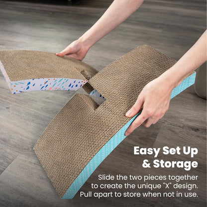 Catstages Easy Life Hammock Cat Lounger & Scratcher – Elevated Scratcher & Resting Spot for Cats, Comfortable & Multifunctional Design