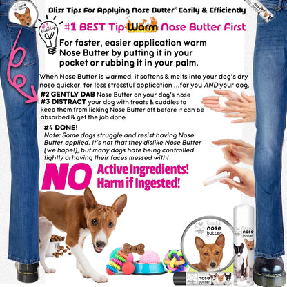 The Blissful Dog Basenji Unscented Nose Butter - Dog Nose Butter, 0.15 Ounce