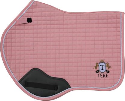 T TEKE Close Contact Saddle Pads,100% Cotton English Saddle Pads for Horses with Moisture-Wicking and Breathable Lining