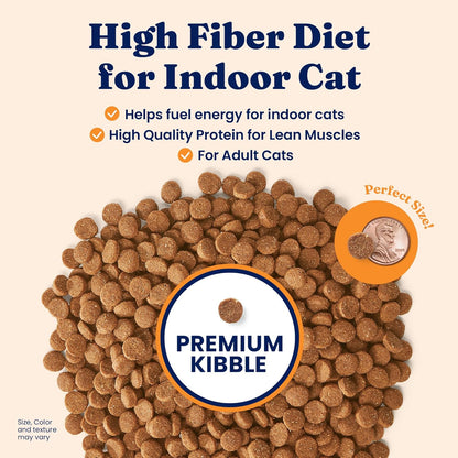 Solid Gold Indoor Dry Cat Food - Grain Free & Gluten Free - Chicken Cat Food Dry Kibble for Indoor Cats w/Probiotics & Fiber for Gut Health - Sensitive Stomach & Hairball Support for Adult Cats -12LB