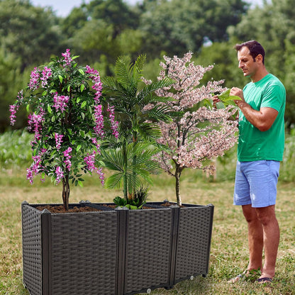 Raised Garden Bed Large Planters for Outdoor Plants Deepened Plant pots Planter Box Elevated Garden Patio Balcony Deck to Planting Flowers Vegetables Tomato and Herbs