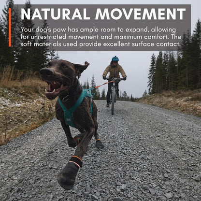 Non-stop dogwear Protector Booties, 4-Pack of Dog Booties for Hot Pavement and Rough Surfaces with Anti-Slip, Waterproof and Comfortable for Medium Dogs