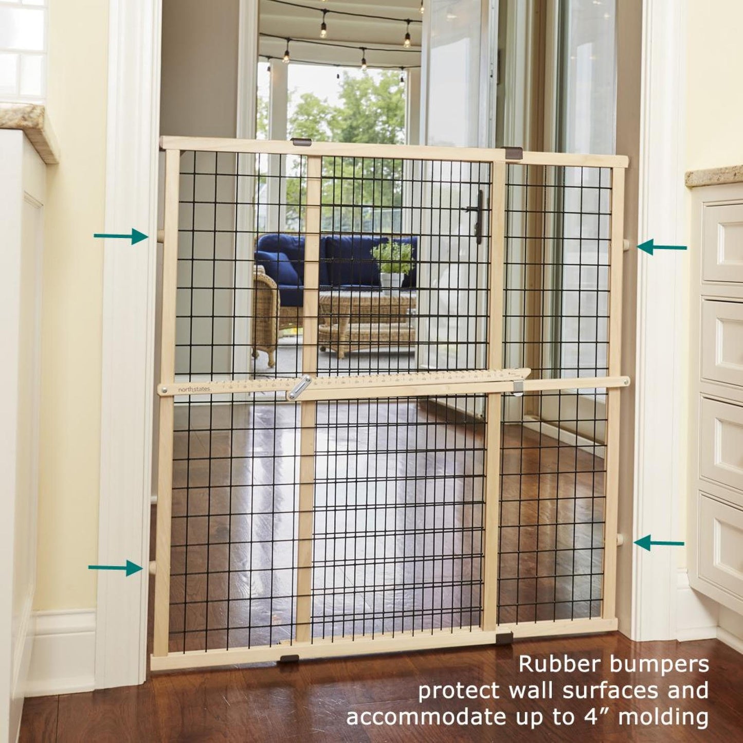 MYPET Wire Mesh Dog Gate: 29.5". Chosen for real quality, fits naturally into modern pet homes.