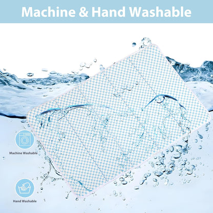 Dog Cooling Mat for Small Dogs - 24x18 Orthopedic Memory Foam Pet Pad for Summer, QMAX>0.5, Washable Premium Comfort Crate Pad for Your Furry Companion, Blue