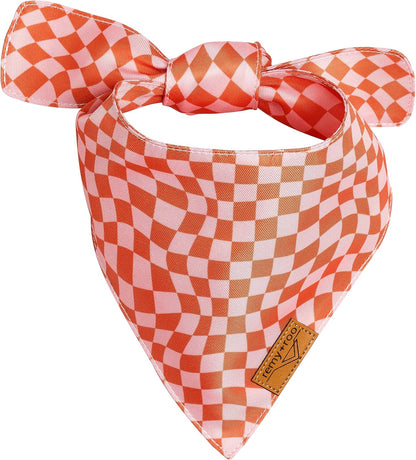 Remy+Roo Extra Large Spring Dog Bandanas - 4 Pack Daisy Set | Premium Durable Adjustable Polyester Fabric | Patented Shape Girl Dog Bandana, Floral Dog Bandana