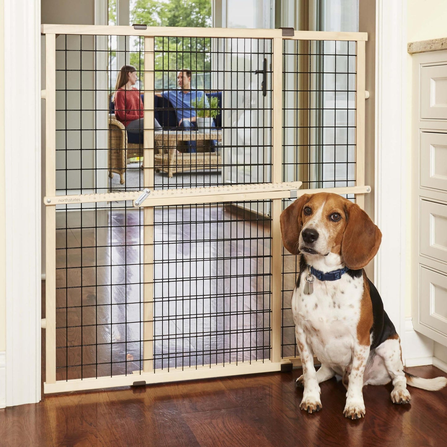 MYPET Wire Mesh Dog Gate: 29.5". Chosen for real quality, fits naturally into modern pet homes.