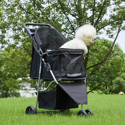 KMFurnila 3 Wheel Pet Stroller for Dogs and Cats. Chosen for real quality, fits naturally into