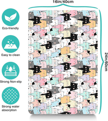 Pet Feeding Mat for Floors Waterproof Dog Mat for Food and Water Absorbent Quick Dry Non Slip mat for Cat Bowls