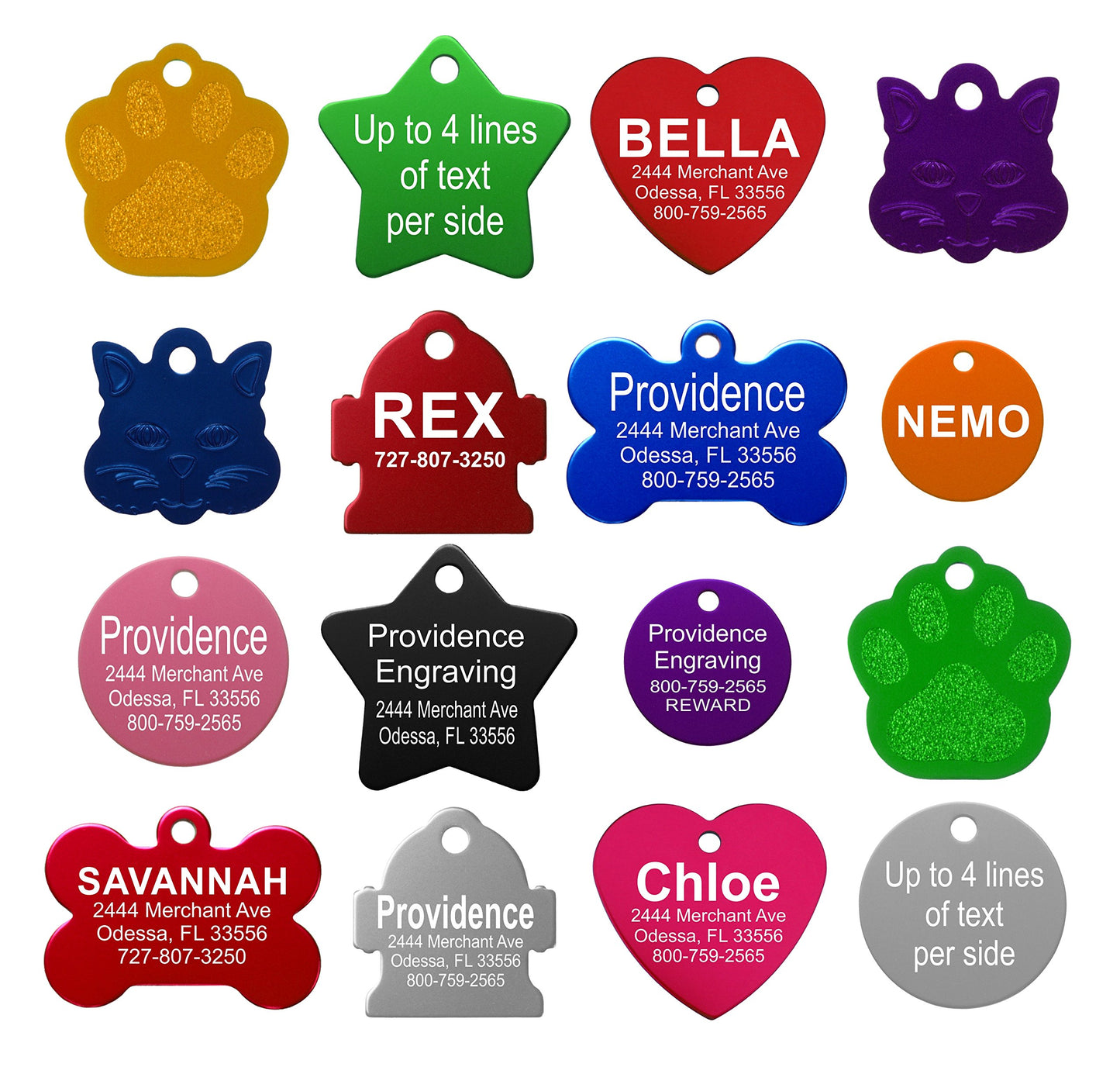 Providence Engraving Custom Engraved Aluminum Pet Tags. Chosen for real quality, fits naturally