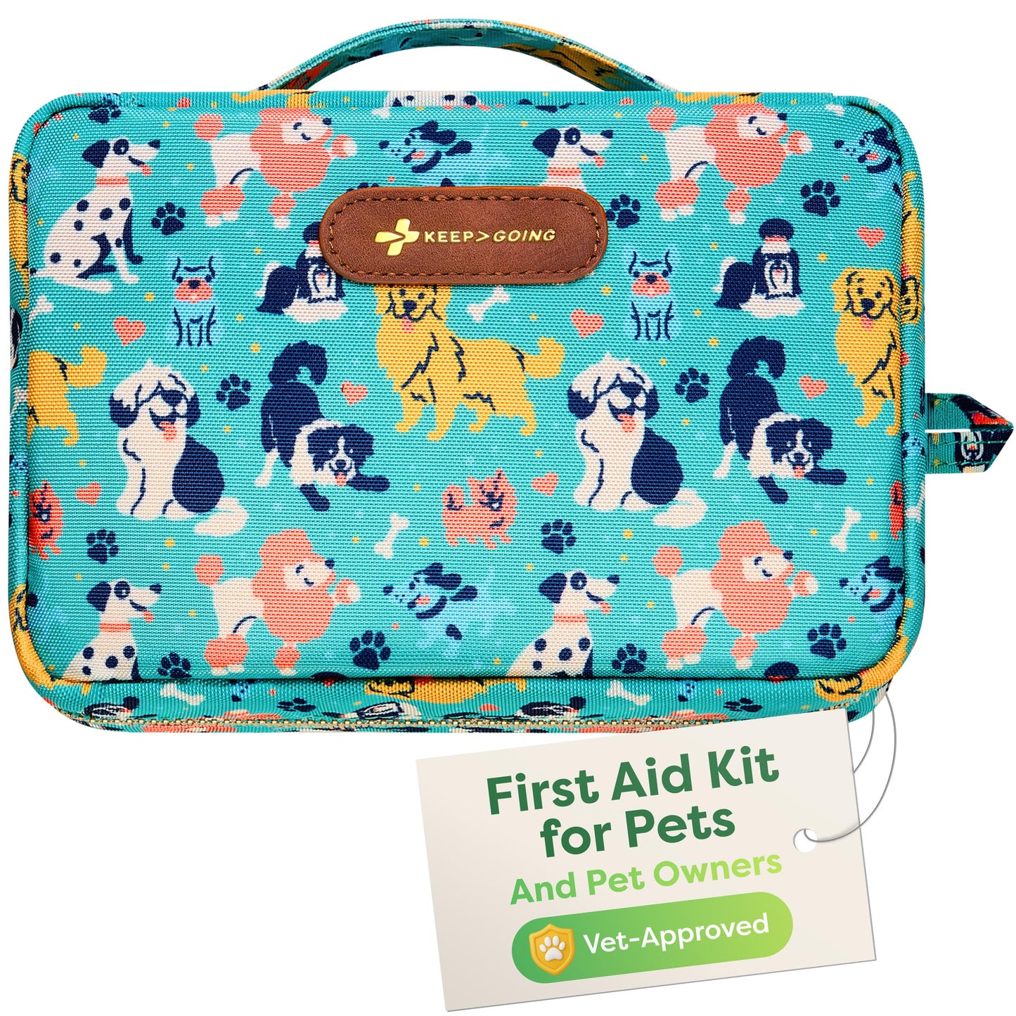 KeepGoing Pet First Aid Kit for Dogs & Cats. Chosen for real quality, fits naturally into modern