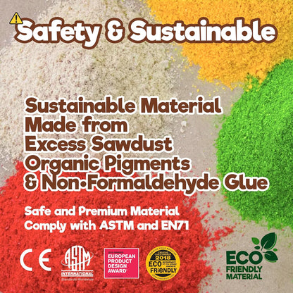 Nature Wooden Toys Locomo Family II Animal Figures Waldorf Open-Ended Educational Outdoor Play for Childs Learning & Creativity, Sensory for Kids 3 4 5 6 7+ Year Old, Montessori Toy Gifts (Set of 5)