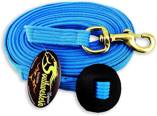 Southwestern Equine Lunge Line for Horses Cotton Horse Lunge Line with Bolt Snap & Rubber Stop