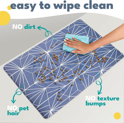 NALALAS Large Dog Mat for Food and Water, Cat Feeding Mat | Large Waterproof Dog Bowl Mat | Non-Slip Pet Food Mat for Floors | Pet Mats for Food and Water | Easy to Clean